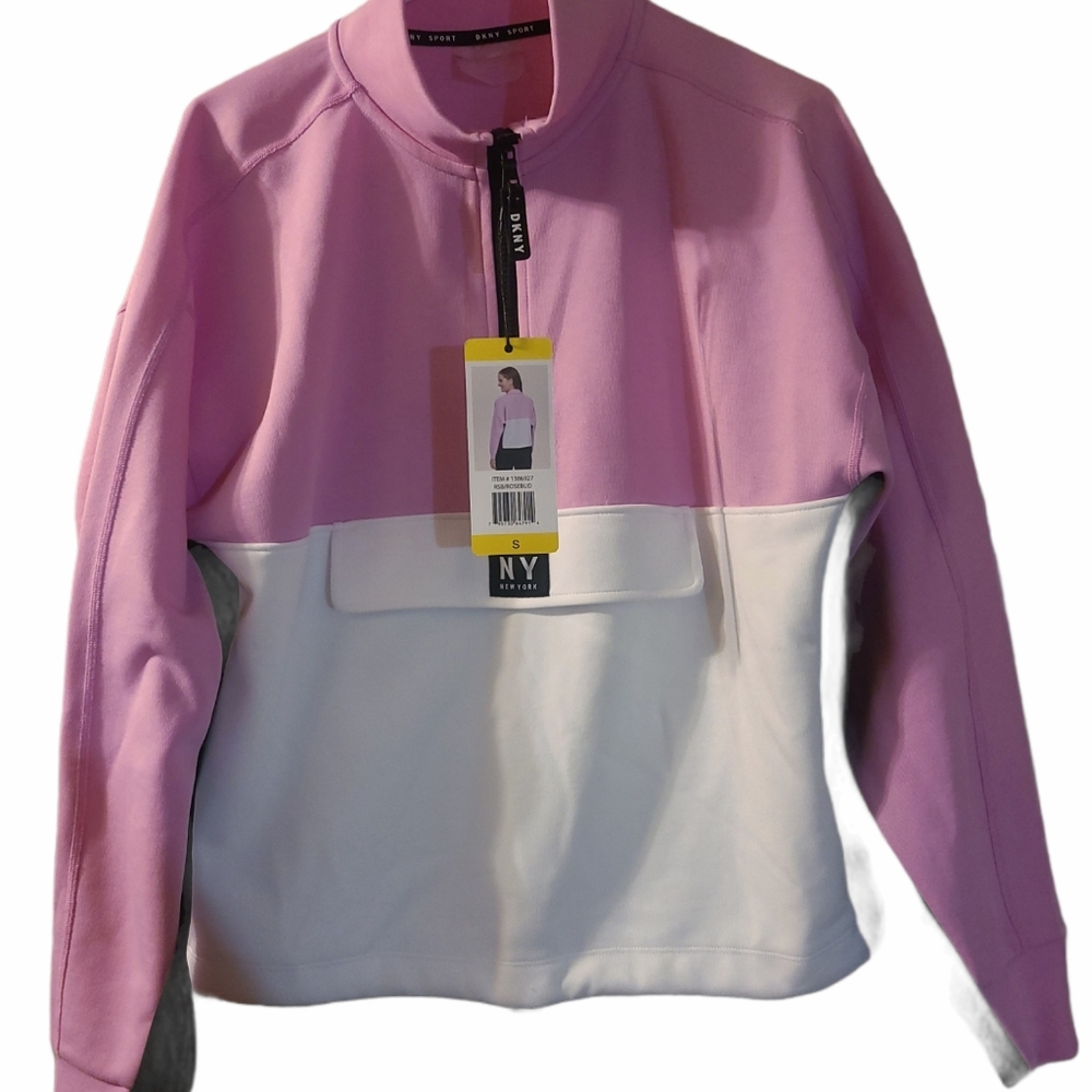 DKNY Sport Rosebud Womens 1/2 zip Pullover Size S